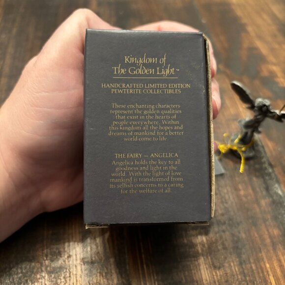 Vintage 1989 Kingdom of The Golden Light Pewterite The Fairy Angelica ~ NIB - Picture 4 of 7